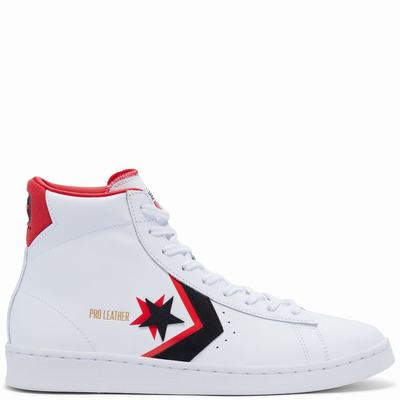 Converse Pro Leather Double Logo - Miesten Matalavartiset Tennarit - Valkoinen/Mustat